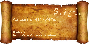 Sebesta Ádám névjegykártya