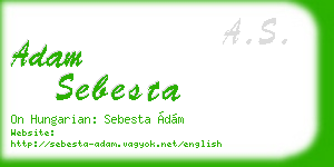 adam sebesta business card